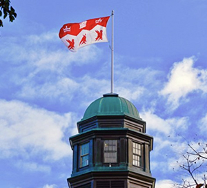 McGill cuppola with flag