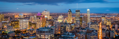 Montreal skyline at night