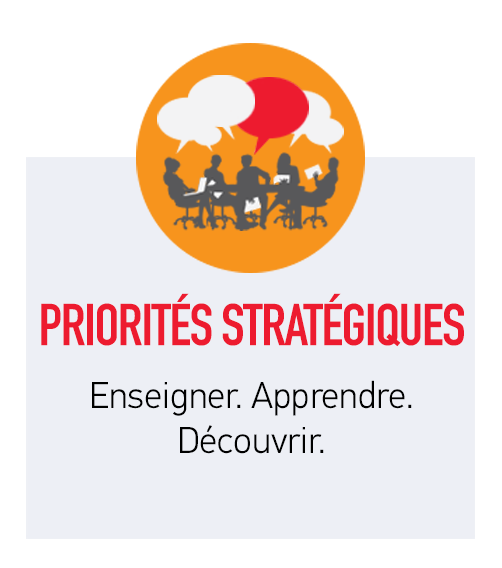 Priorités stratégiques - Enseigner.  Apprendre. Découvrir.