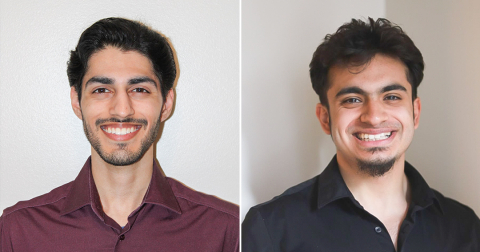 Campus Outaouais medical students Akash Pattni (left) and Devon Haseltine (right)