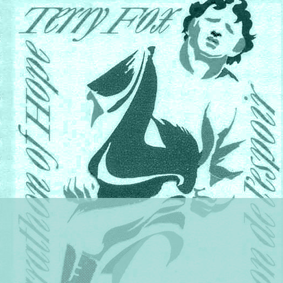 Terry Fox image on Cannadian stamp