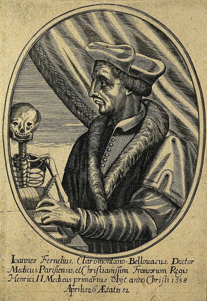 A portrait of Jean Fernel. 