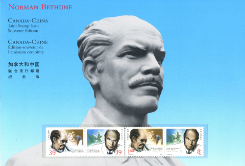 First-day cover Bethune on blue background
