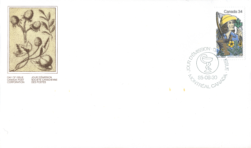 First-day cover envelope Hebert