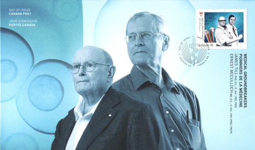 First-day cover James Till and Ernest McCulloch