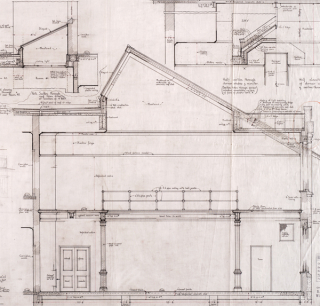 Architecture plans Pathology Museum in Duff Medical Building
