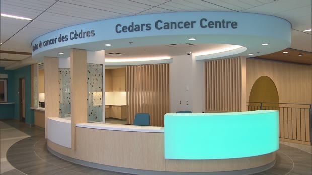 Cedars Cancer Centre registration desk