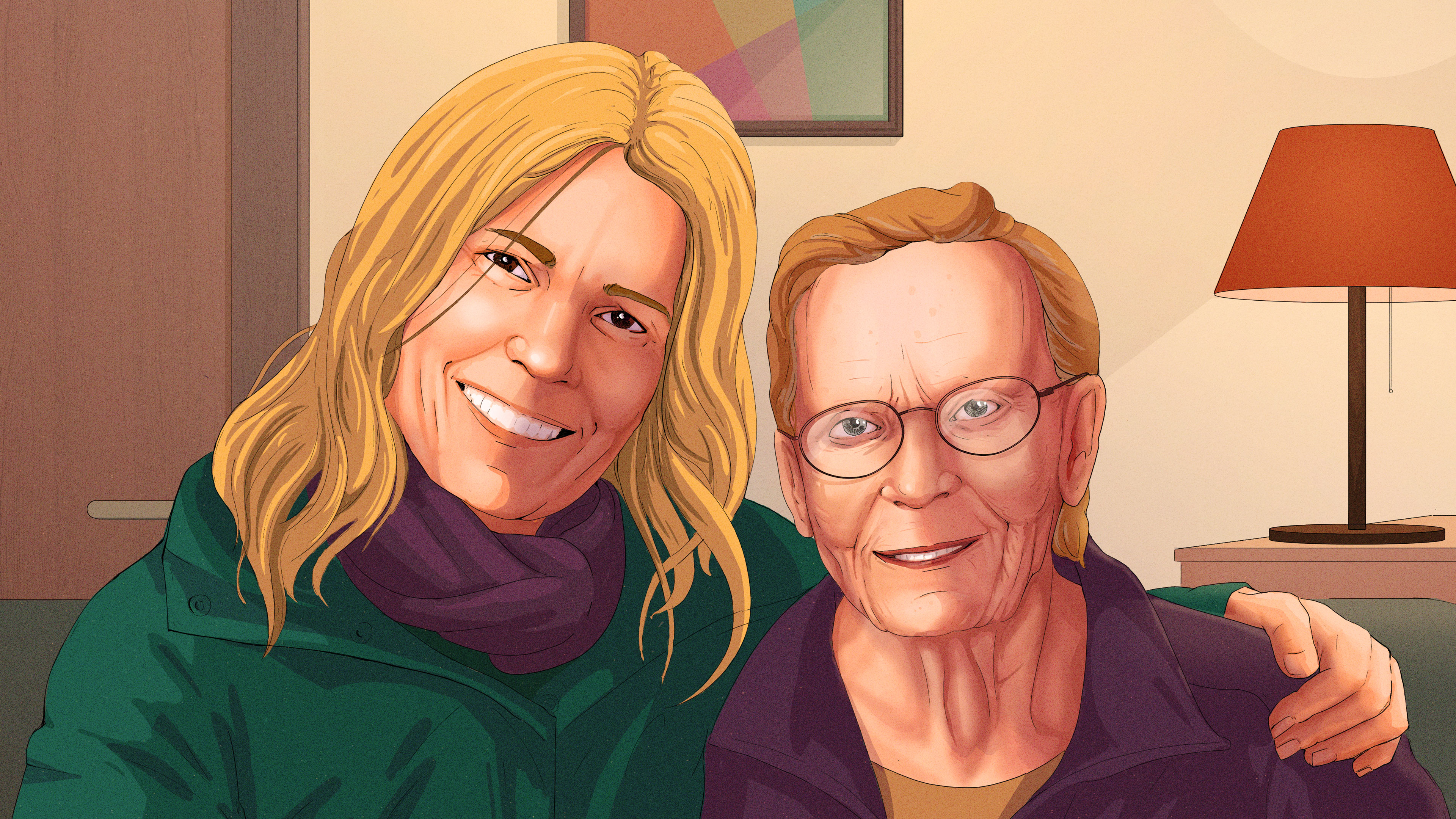 Claire Webster with her mother