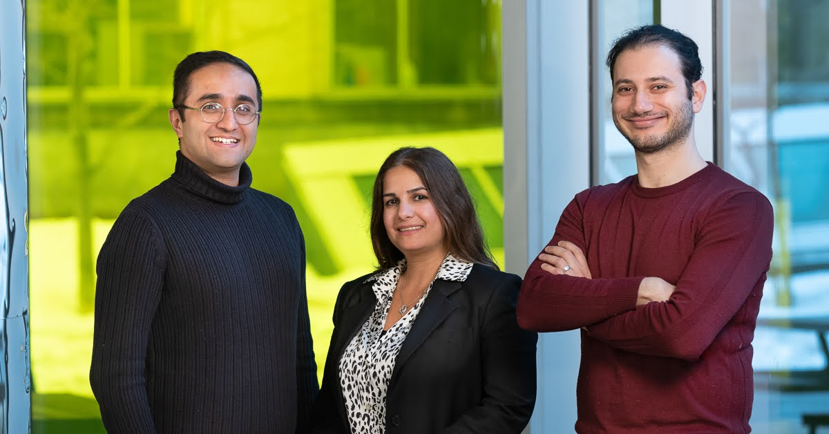 Équipe fondatrice de Beeta Biomed Inc. (de gauche à droite) :  Roozbeh Siavash Moakhar, Sara Mahshid et Tamer Abdelwahab