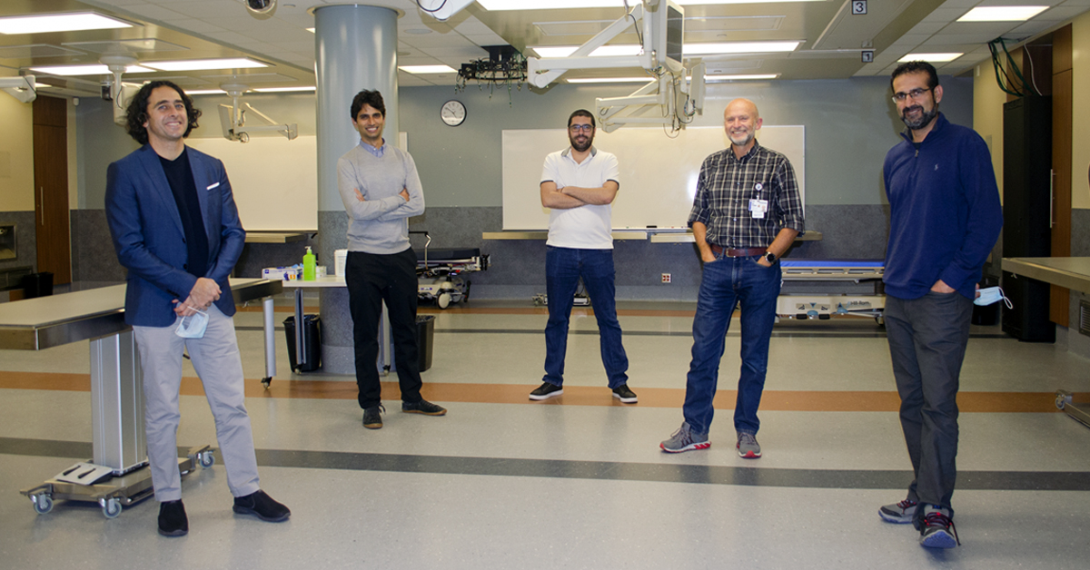 De gauche à droite : Dr Dan Deckelbaum, Dr Fabio Botelho, Dr Chady El Tawil, Dr Dan Poenaru, Dr Farhan Bhanji