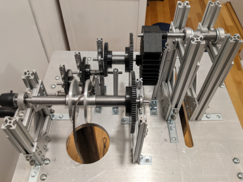Bird eye view of green-powered mechanical ventilator