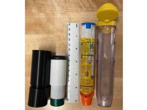 Redesigned epipen with components separated