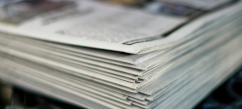 Stack of newspapers 