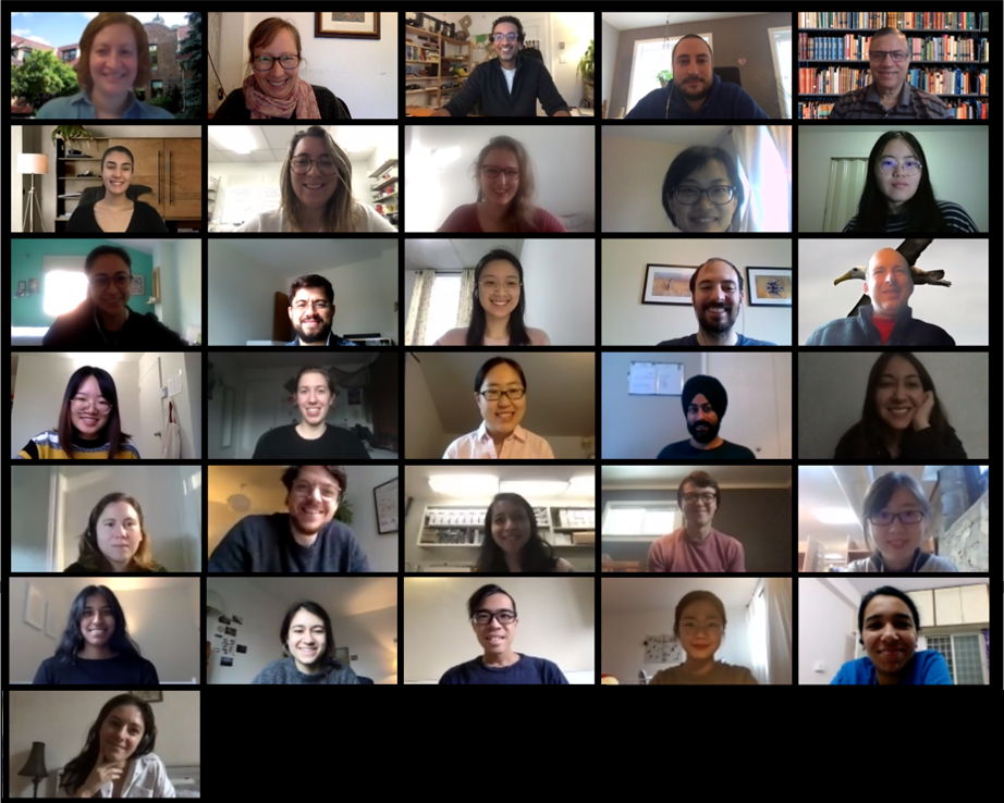 Students and faculty visible on their screens in a Teams Call