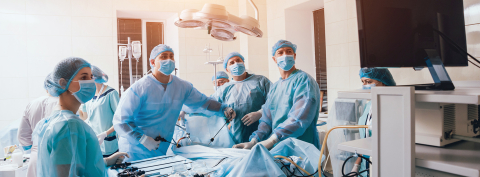 Minimally invasive surgery procedure in the operating room