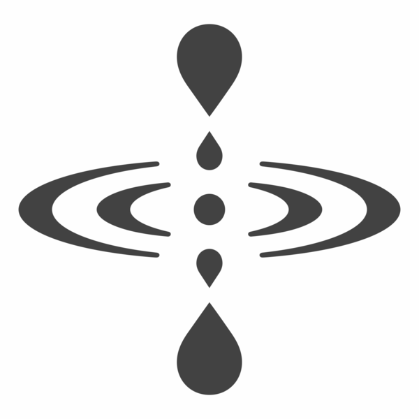 mindfulness and awareness symbol: drops of water being reflected by the surface