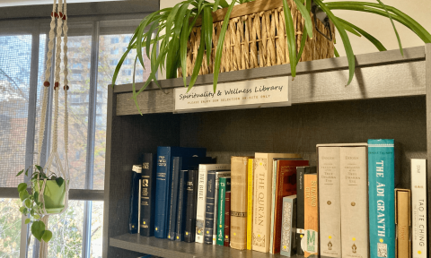 Spirituality and Wellness library at the MORSL lounge