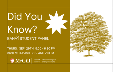 gold tree, bahai star, Did You Know Bahai Student Panel, MORSL logo