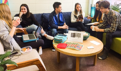 students hanging out in the MORSL drop-in centre