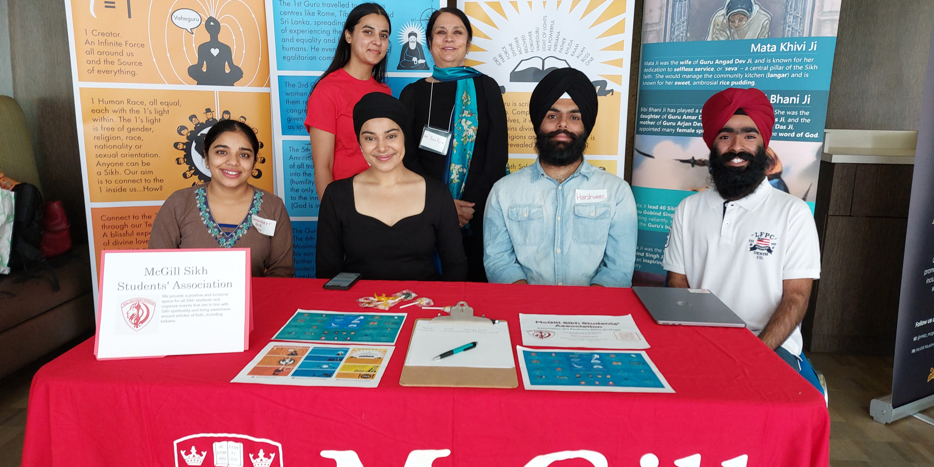 Sikh students table at a tabling fair