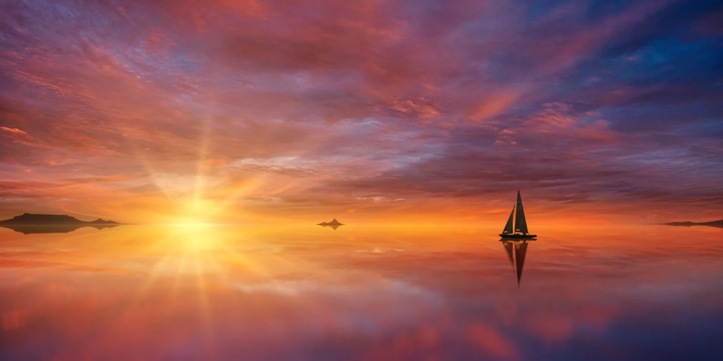 sailboat in the sunset