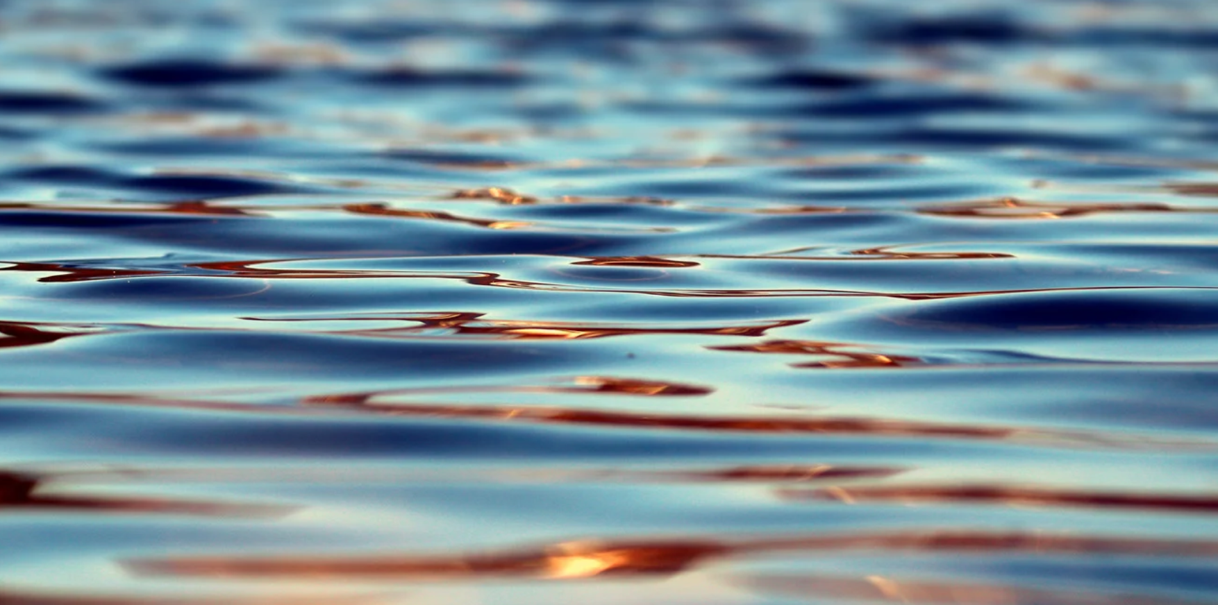 Sunlight reflecting on the surface of water