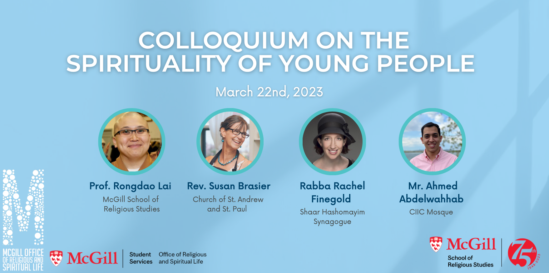 Colloquium on the spirituality of young people, hosted by MORSL and McGill's School of Religious Studies