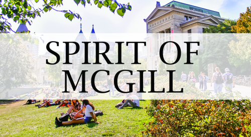 McGill campus arts building, "spirit of McGill"