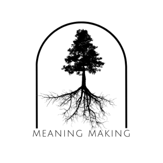 Tree with roots, "meaning making" series logo