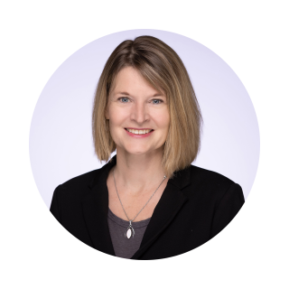 Bronwen smiling in black blazer