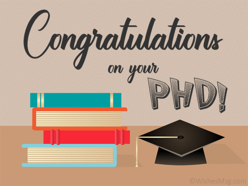 Congratulations on your PhD