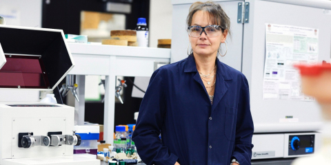 Prof. Karine Auclair in her research lab