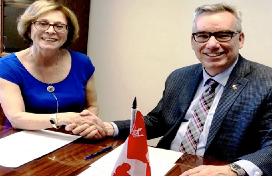 Signing the statement of principles with McGill