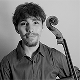 Headshot of Elie Boissinot, finalist in the Golden Violin 2018-19 competition holding a cello