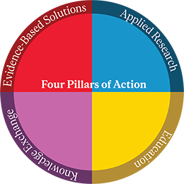 Applied Performance Sciences Hub - Four Pillars of Action circular, multi-colored image