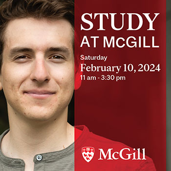 Study at McGill 2024 event poster