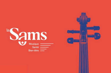 White text on red background