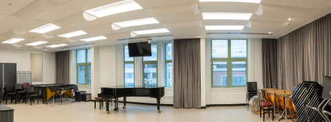 View of a classroom in the Schulich School of Music