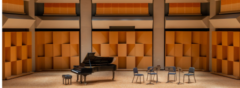 View of Pollack Hall stage