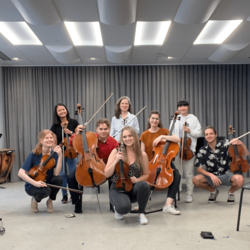 From left to right: Agnieszka Żyniewicz, Kiarra Saito-Beckman, Artturi Aalto, Violaine Melançon, Veronika Manchur, Ema Grčman, Theonie Wang, Syméon Newell