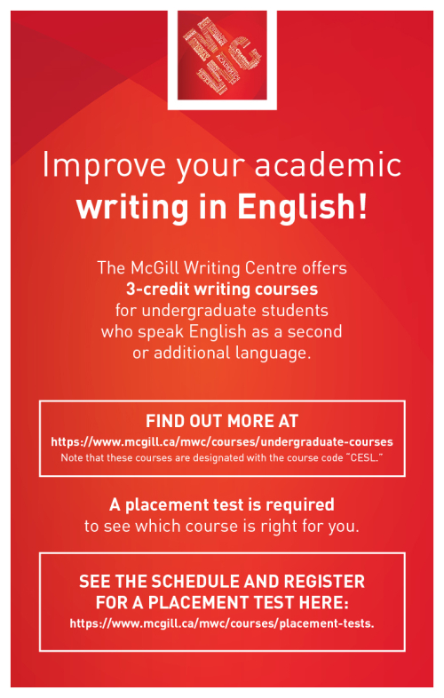 creative writing courses mcgill