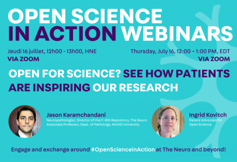 Open Science in Action Webinars graphic