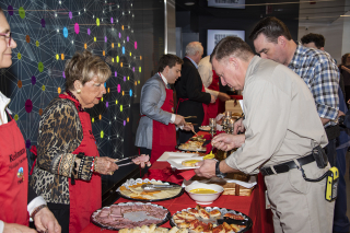 Dorothy Reitman serving staff at this year’s luncheon 