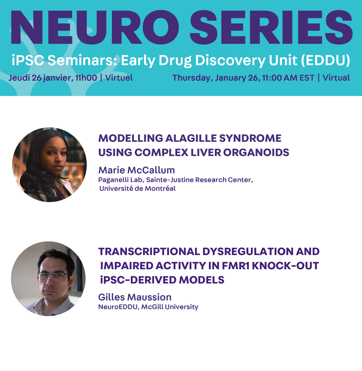 iPSC Seminar Series Jan. 26, Gilles and Marie