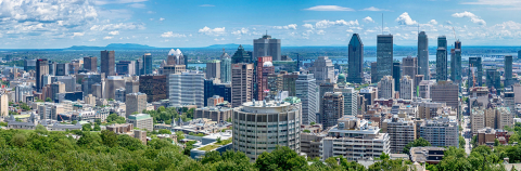 Montreal skyline from mountain