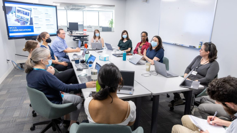 Group meeting in a NMW meeting room