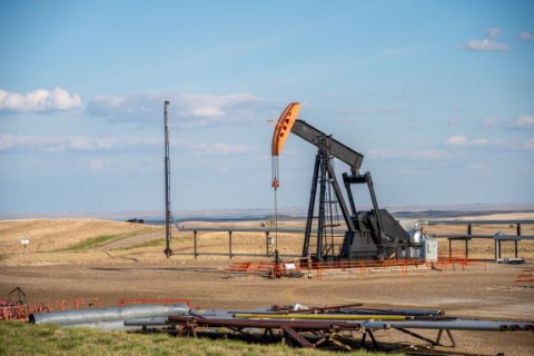 An oil well in Alberta, Canada