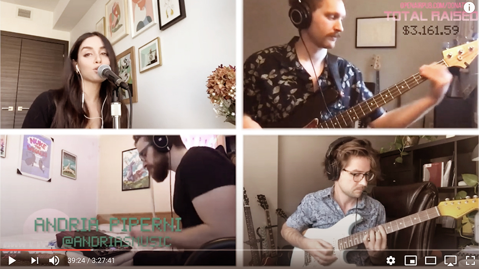 Artists from McGill playing music of all genres live from their living rooms