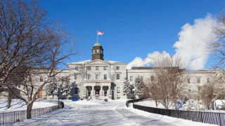 McGill University in winter