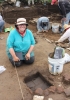 Archaeologist doing fieldwork.